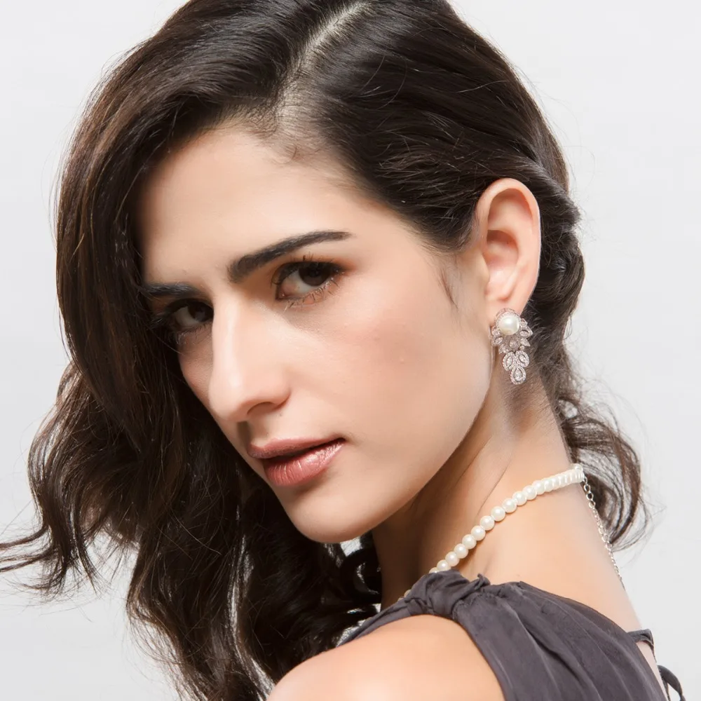 Роскошные Эффектные серьги LUOTEEMI 2016 в форме капли воды с искусственным жемчугом