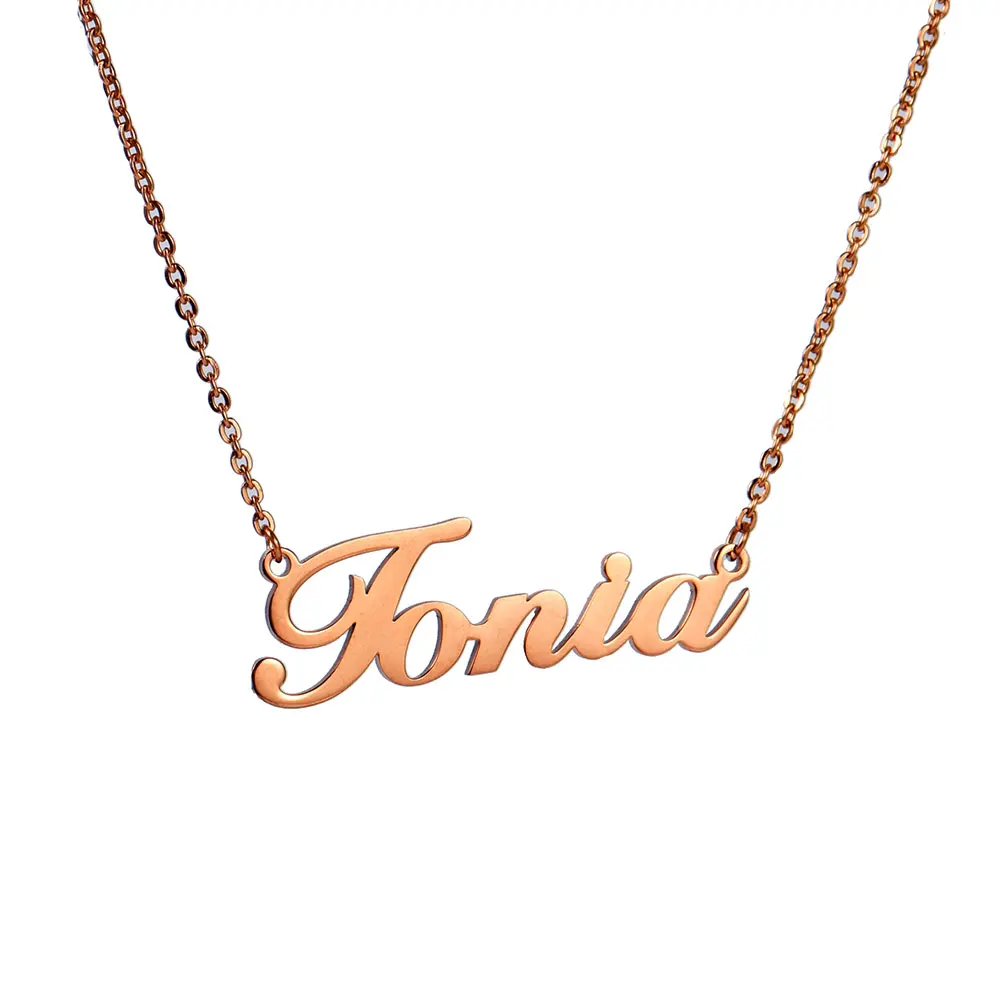 2018 индивидуальное ожерелье с именем клиента золотой кулон из нержавеющей стали