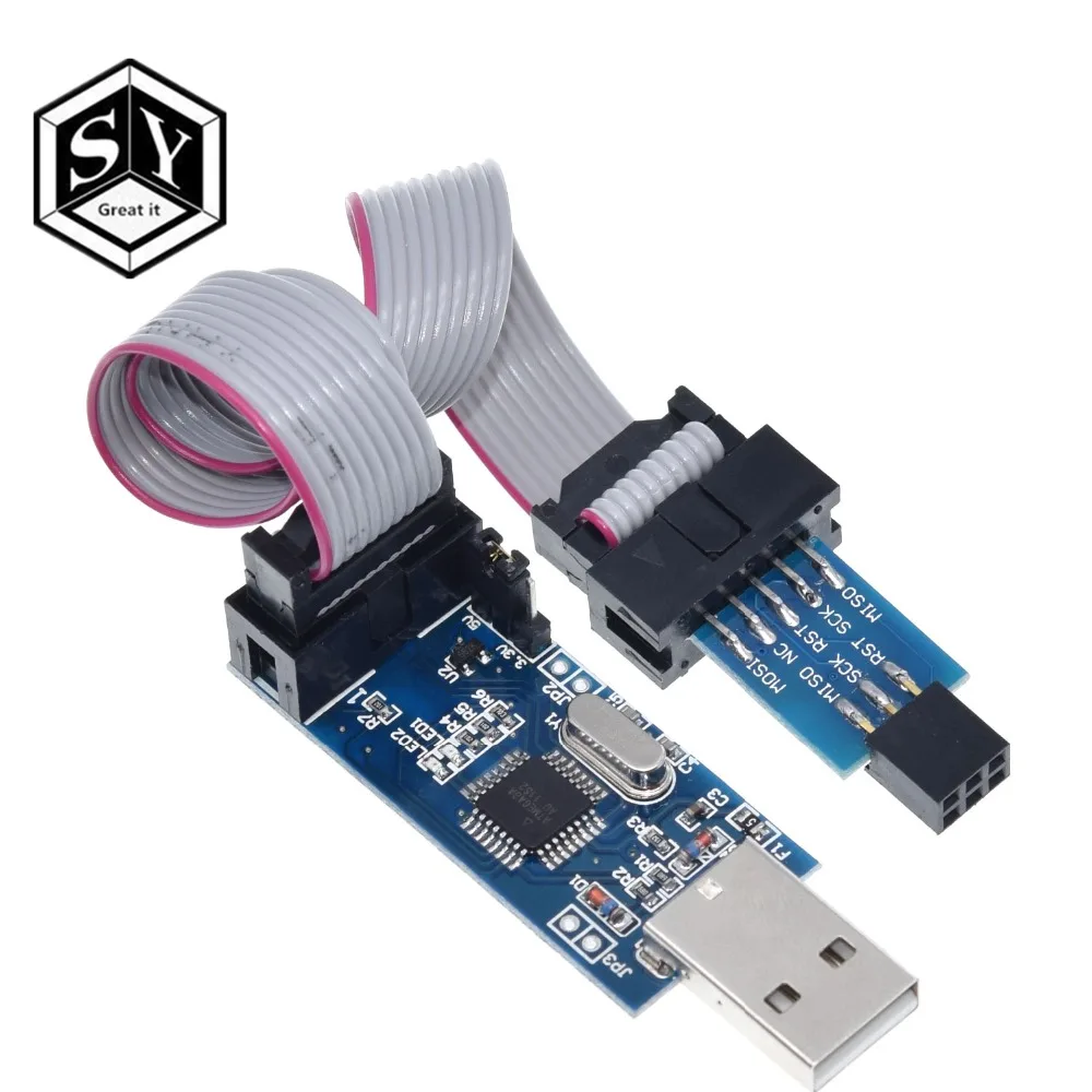1 шт. Great IT USBASP USBISP AVR программист USB ISP USB ASP ATMEGA8 ATMEGA128 Поддержка Win7 64