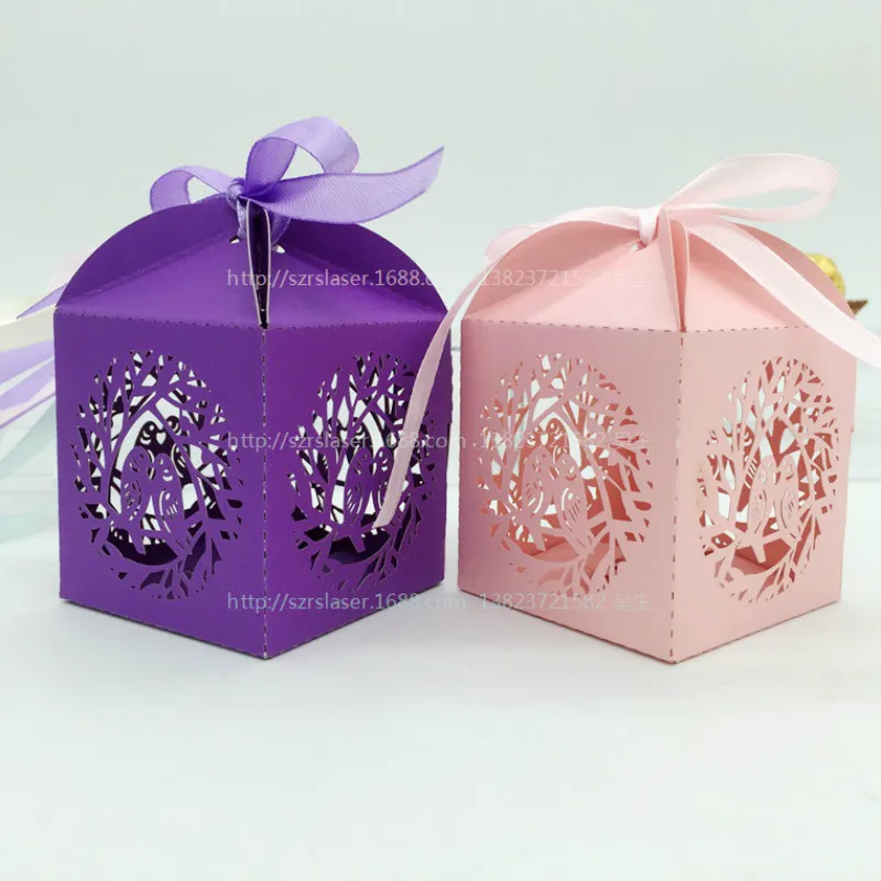 50 шт. лазерная резка конфетные коробки для птиц коробка конфет подарки детского