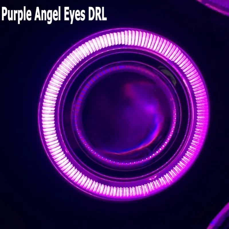 Purple Angel Eyes Для Honda CR-V CRV 2012- Белый ангельские глазки DRL желтый сигнальный светильник H11 Галоген/ксенон E13 противотуманный светильник s с проекторным объективом - Цвет: Purple Angel Eyes