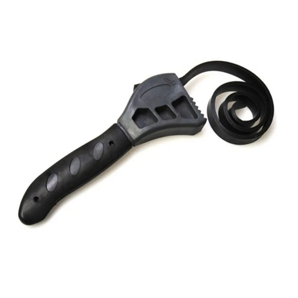 

500mm Rubber Strap Wrench Universal Black Wrench Adjustable Spanner For Any Shape Opener Tool Car Repair Tools 1Pc P0.3
