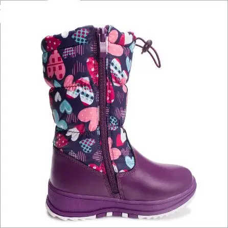 Winter new children's shoes Russian anti-skid warm snow boots fashion print girls | Мать и ребенок