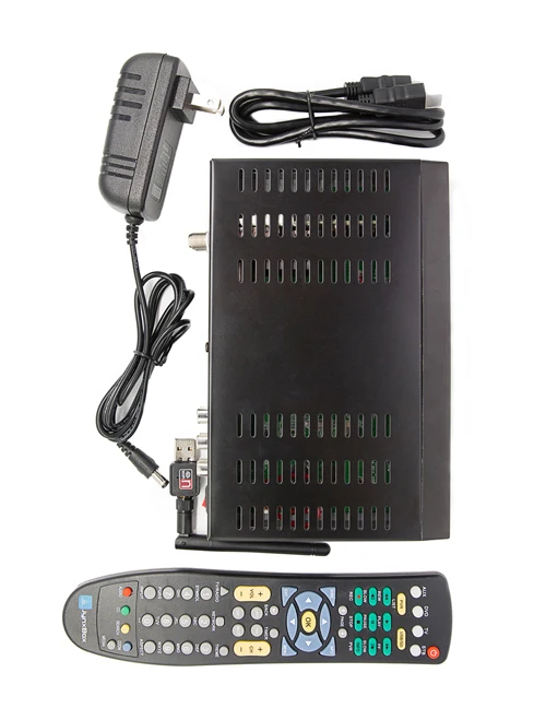 Receptor satellite Digital FTA TOCOMFREE Ultra HD V30 Full HD 8PSK+ cccam newcamd Twin Tuner ATSC - Цвет: Черный