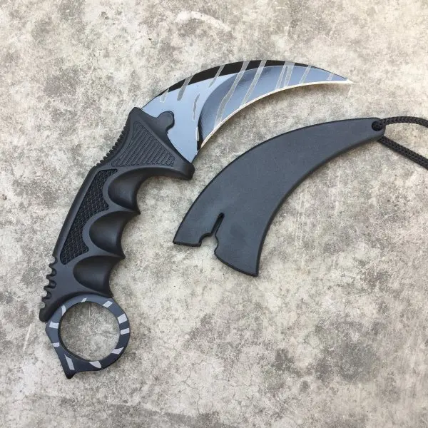 Горячее предложение! Распродажа! Ручной охотничий нож Karambit CS GO, никогда не выцветает, для борьбы с ударом, для выживания, тактический нож, коготь, походные ножи, инструменты - Цвет: Blank