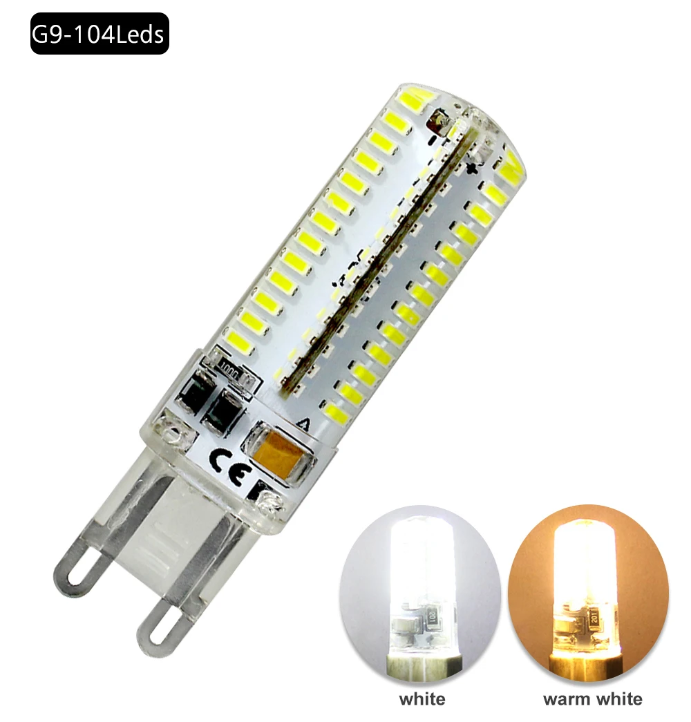 Elinkume G9 светодиодный светильник 3 Вт 4 Вт мини-лампа 58 64 104 шт. SMD3014 энергосберегающий Ампульный светодиодный светильник 110 В 220 В лампа для люстры