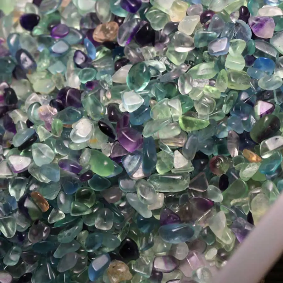 Colorful fluorspar 50 г/пакет натуральный смешанный кварцевый камень каменный гравий натуральные барабанные камни, минералы для аквариума украшения сада - Цвет: Colorful fluorspar