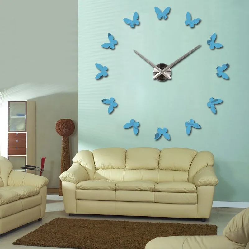 Новые настенные часы reloj de pared современный дизайн Европейский акриловый зеркальный 3d кварцевые часы домашний декор наклейки для гостиной