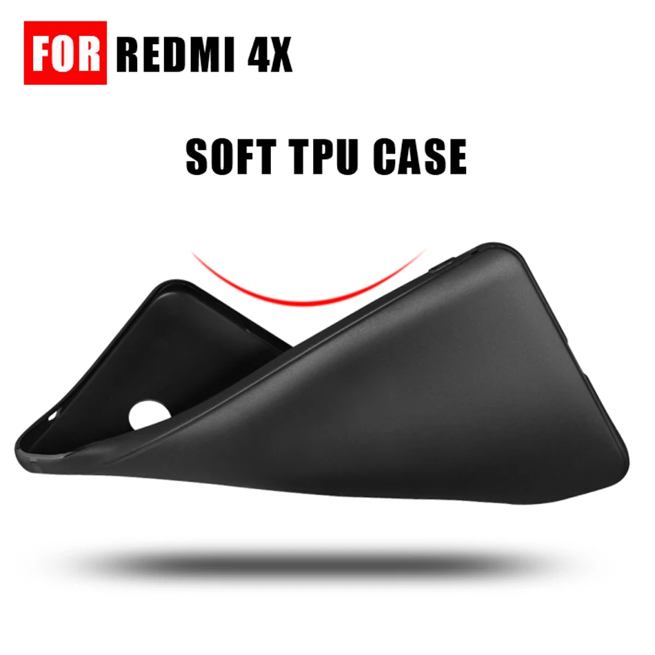 Чехол для xiaomi redmi 4x Матовый Мягкий ТПУ ультратонкий легкий противоударный чехол 7