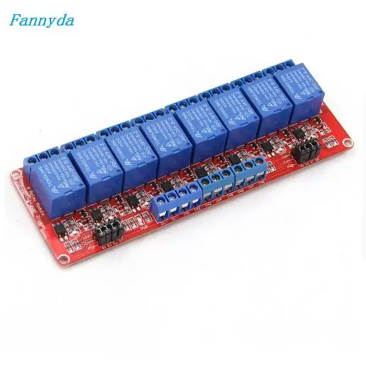 Fannyda 8 WAY Channel 5V 12V Relay Module Board Shield with Optocoupler Support High and Low Level Trigger for Arduino | Электроника