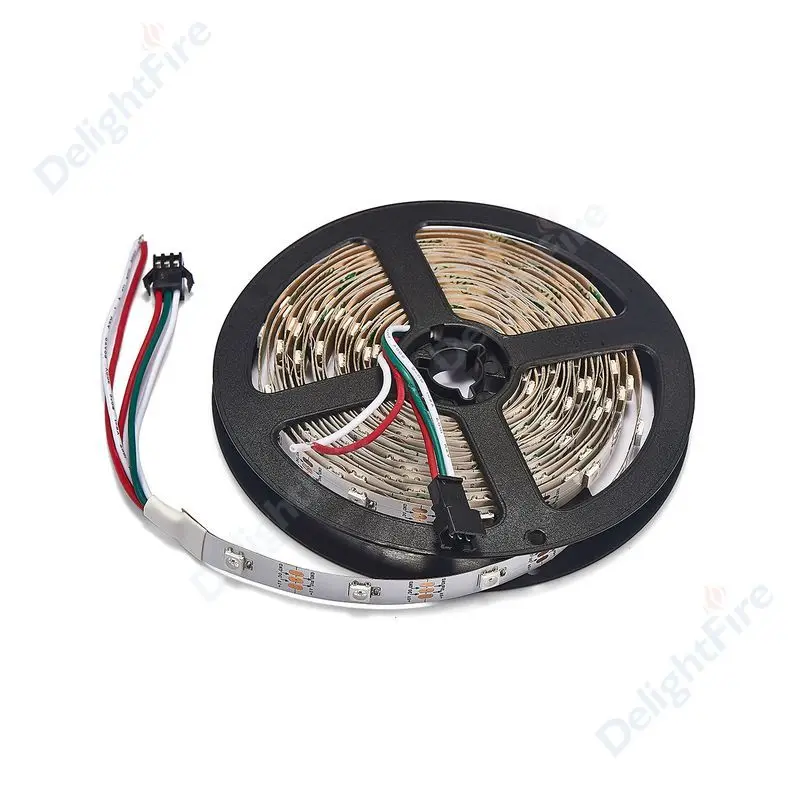 WS2812B Светодиодная лента Белая печатная плата RGB Smart Pixel strip 30 светодиодный s/m WS2812 IC УПРАВЛЕНИЕ 5 м/рулон не водонепроницаемый DC5V