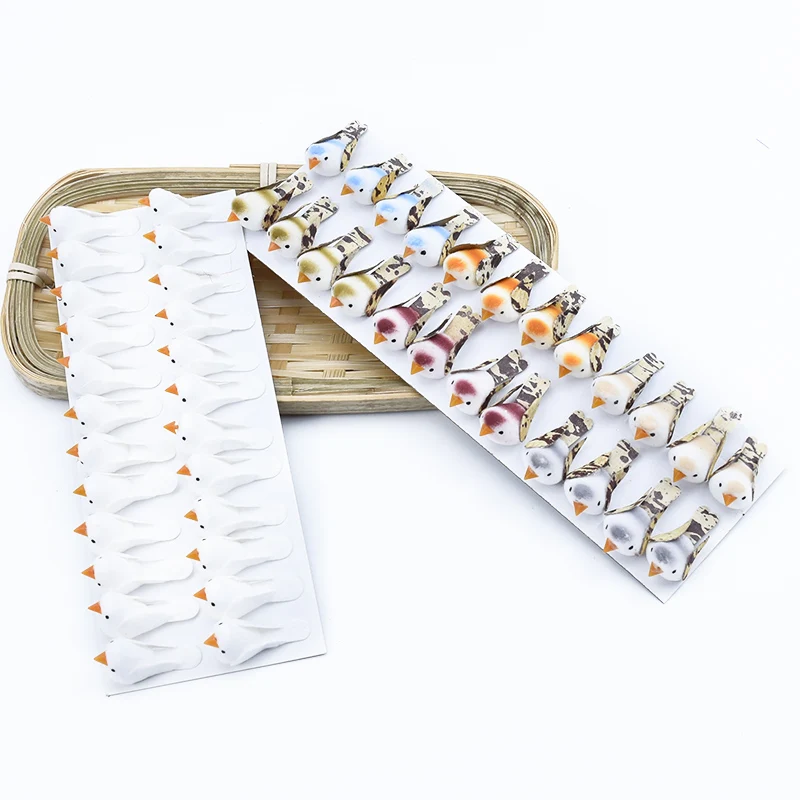 24 шт. искусственный пенопласт многоцветный птица Рождественский венок-украшение