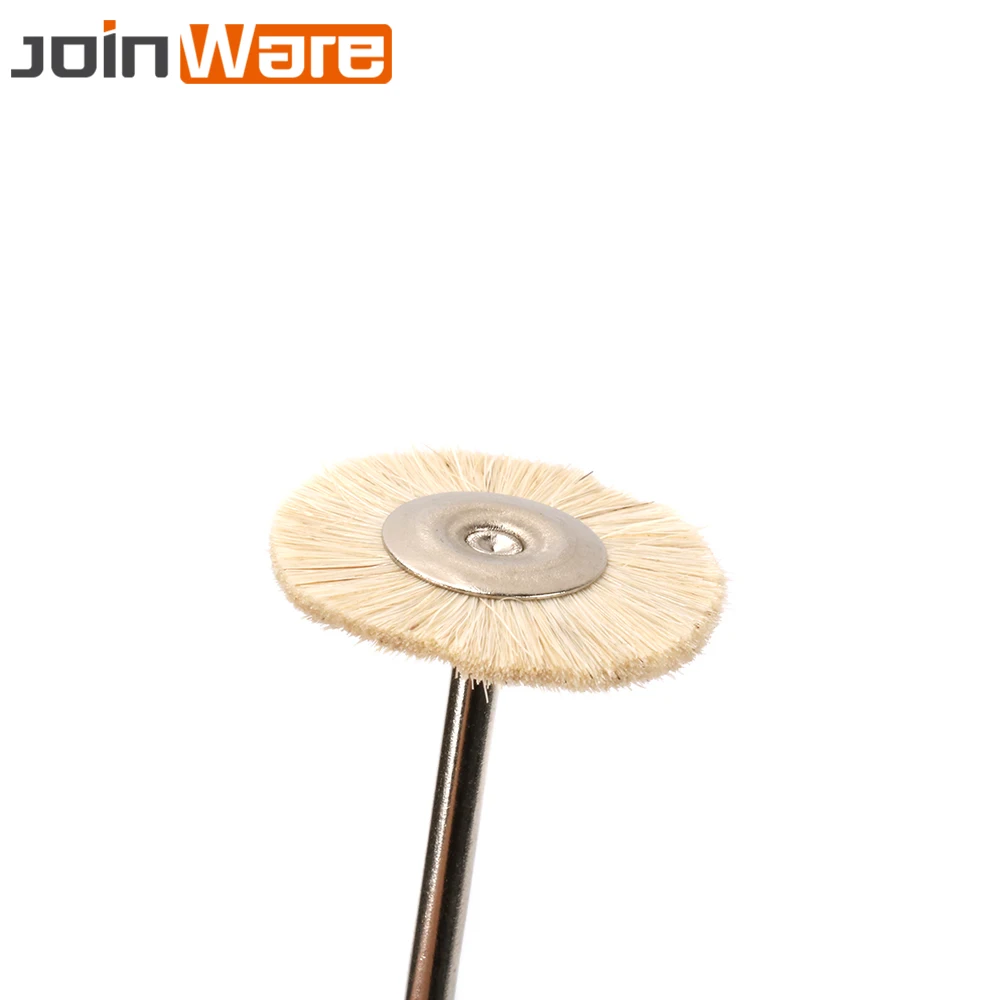 

100Pcs 25mm Mini Abrasive Wool T-shaped Brush With 3mm Shank Polishing Rotary Tool For Derusting Deburring High Quality