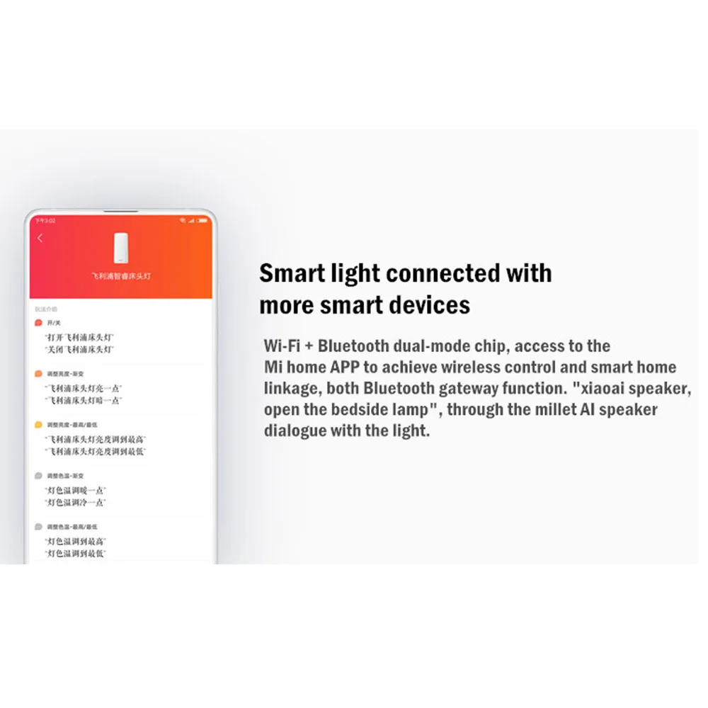 Прикроватная Светодиодная лампа Xiaomi с регулировкой яркости приглушаемый ночник