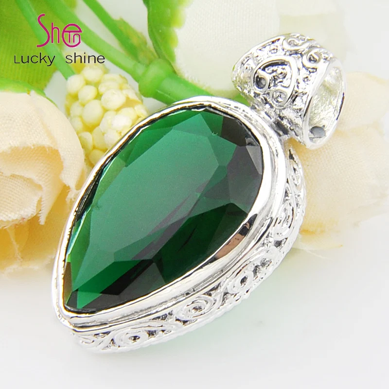 Новое поступление высокое качество кулон зеленый капли воды синтетического