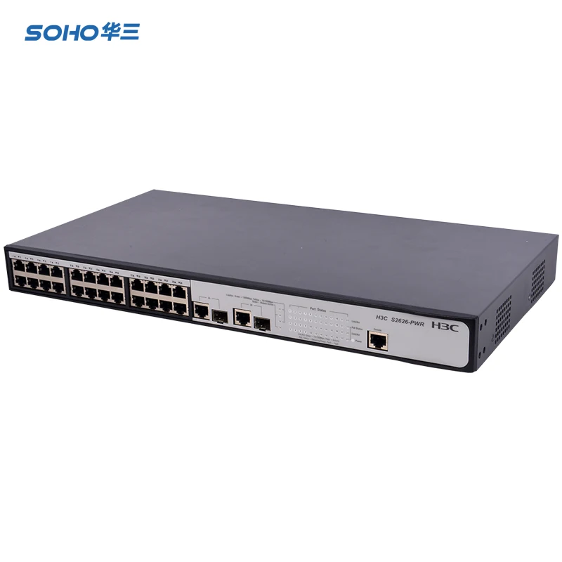 SMB S2626 PWR 24 портовый 100 meg poe Ethernet коммутатор управления 2 гигабит|Проводные роутеры|