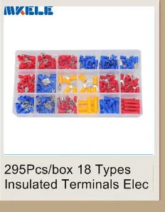 50pcs Insulated Heat Shrink Butt Connectors Wire Electrical Crimp Terminals 12-10AWG Kit