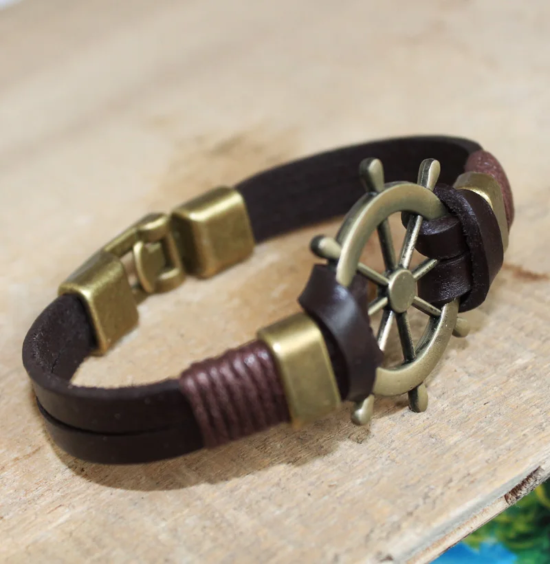 Горячее предложение новые оригинальные браслеты из телячьей кожи для мужчин и