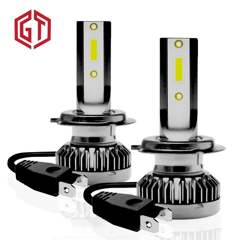 Guangji мини-светодиод машины фар 12000lm 6000k холодный белый H1 H7 H8/H9/H11 9005/HB3 9006/HB4 9012 комплект фар