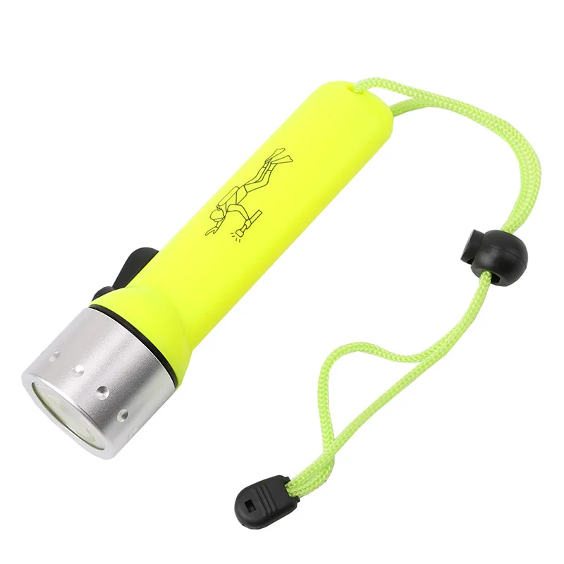 Fluorescent Green SANYI Водонепроницаемый Дайвинг флэш-светильник подводный флэш-светильник фонарь для дайвера светодиодный фонарь - Испускаемый цвет: Fluorescent Green