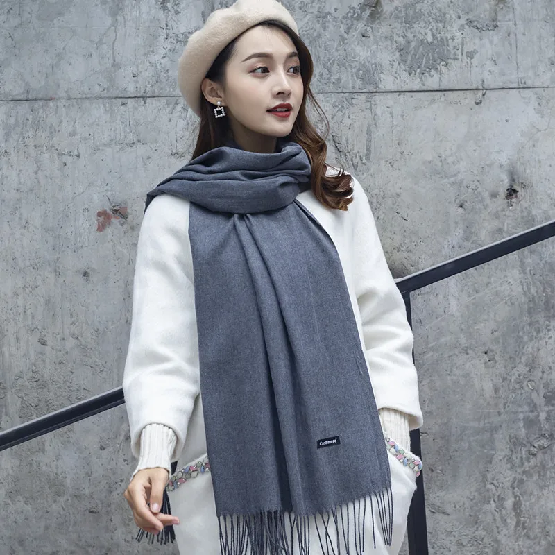 Осень зима имитация кашемировый шарф теплый женский шали и обертывания женские