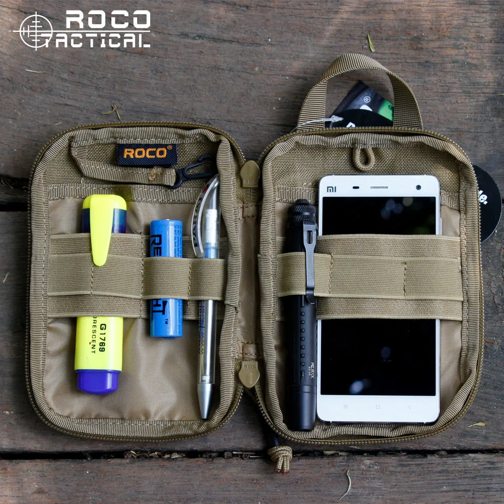 Водонепроницаемые тактические сумки ROCOTACTICAL MOLLE, Повседневная армейская Спортивная поясная сумка для веера, военный боевой карманный органайзер из нейлона 1000D
