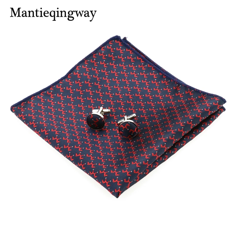 Высокое качество Классическая Лошадь жаккардовые галстуки Hanky запонки набор для