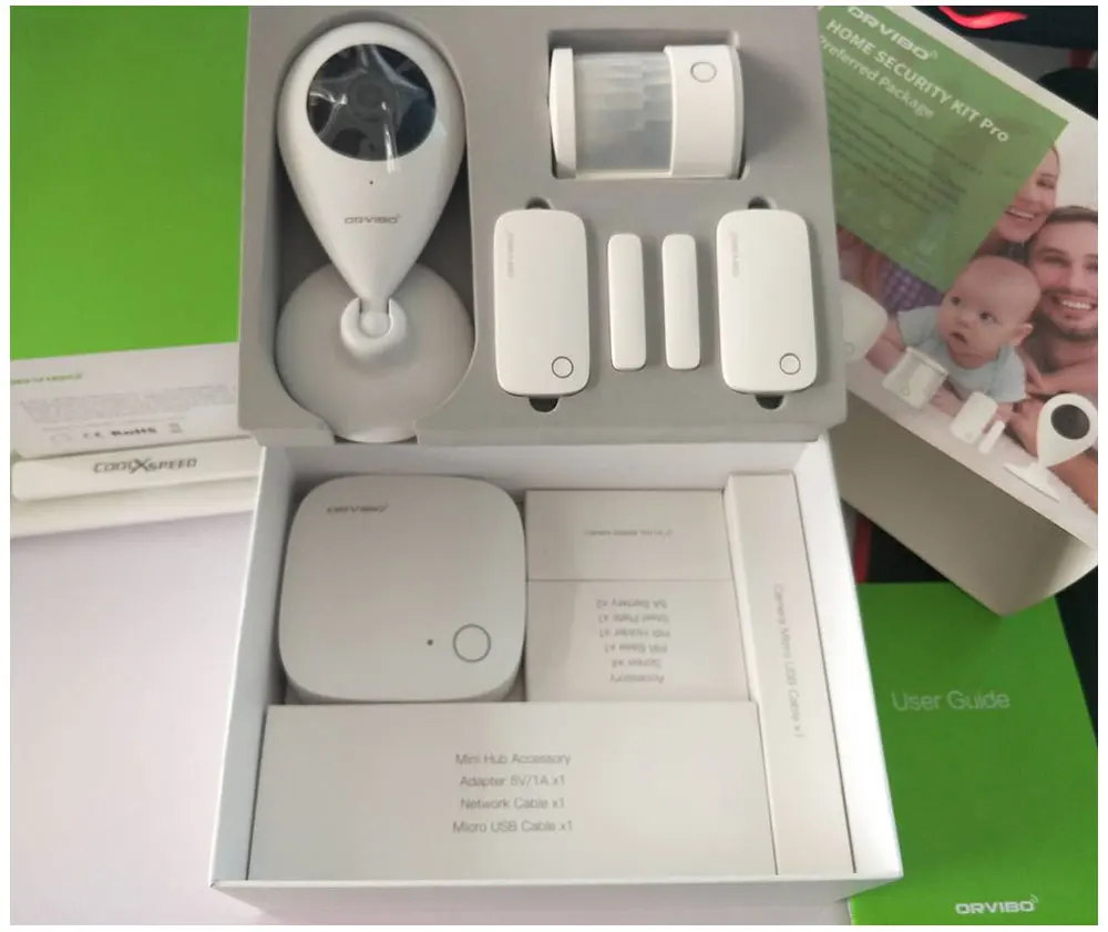 Orvibo Zigbee Беспроводной умный Комплект охранной сигнализации умный минихаб WiFi IP Webcam датчик двери окна датчик движения приложение управление