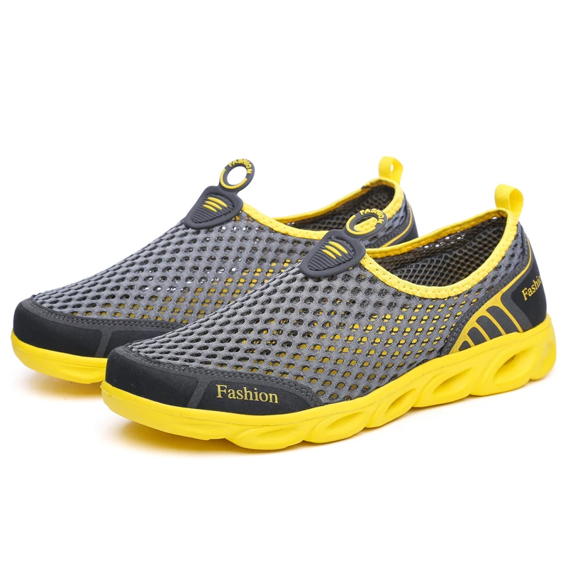 Men Casual Shoes Summer Fashion Men's Breathable Slip On Mesh Soft Comfortable Size 45 | Обувь