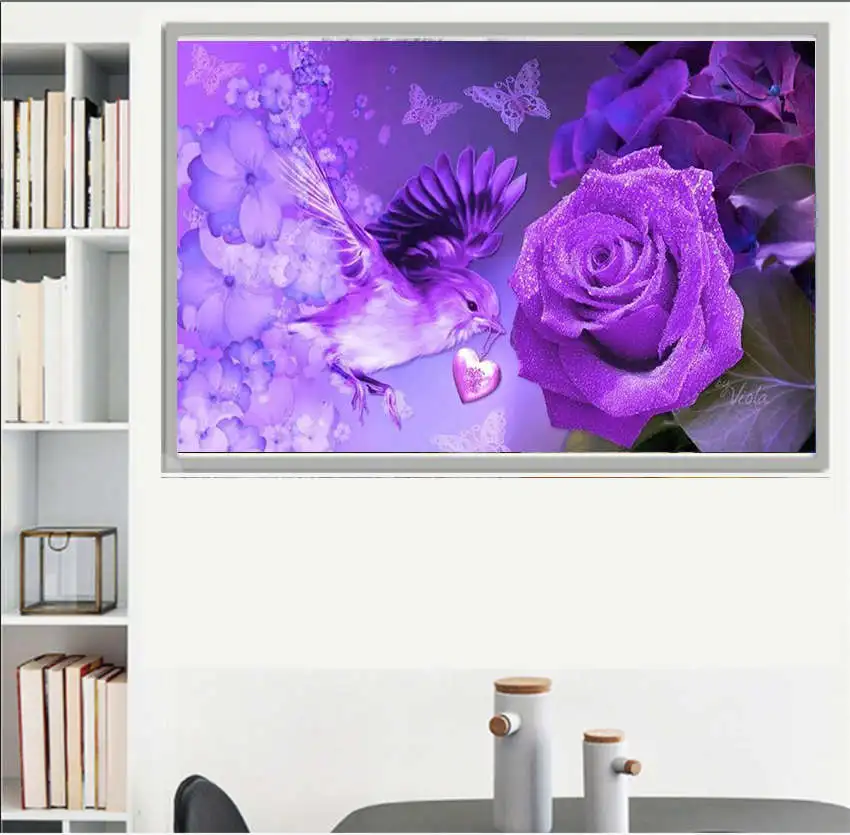 DIY Алмазная вышивка полный набор животных Птица и цветок мозаика продажа 5D