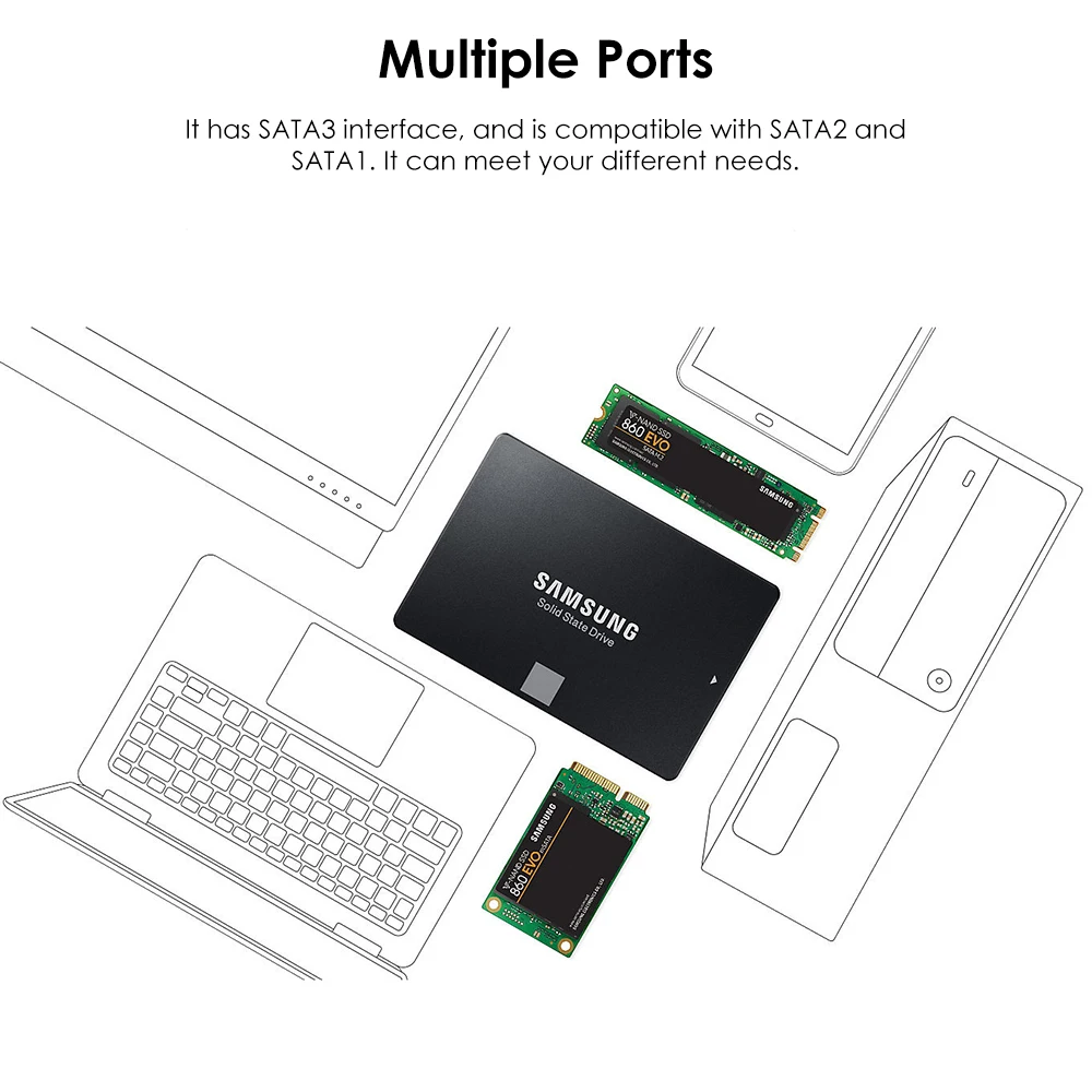 SAMSUNG 860 EVO 500GB 1 ТБ HD SSD жесткий диск HDD 2,5 жесткий диск SSD SATA 250GB твердотельный жесткий диск для ноутбуков настольных ПК