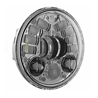 Chrome light 5,7" Светодиодный прожектор для Honda Shadow Aero Phantom VLX 600 750 VT 1100 - Цвет: Chrome light