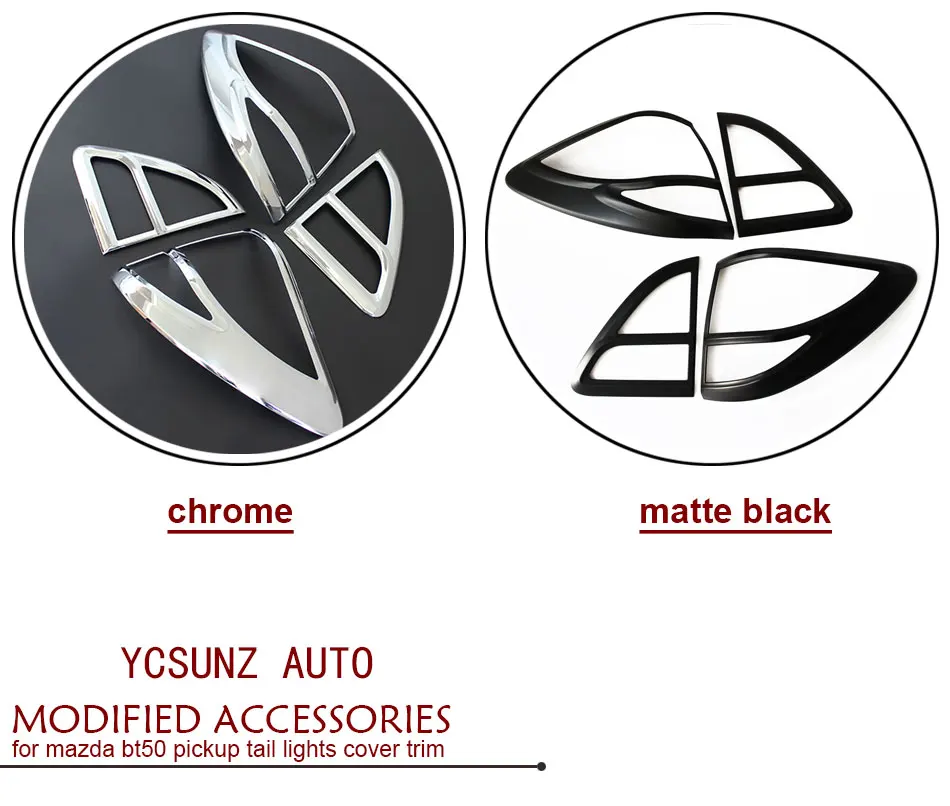 Для Mazda BT50 аксессуары матовый черный Задний фонарь крышка для Mazda BT-50 2012- автомобильный Стайлинг Ycsunz