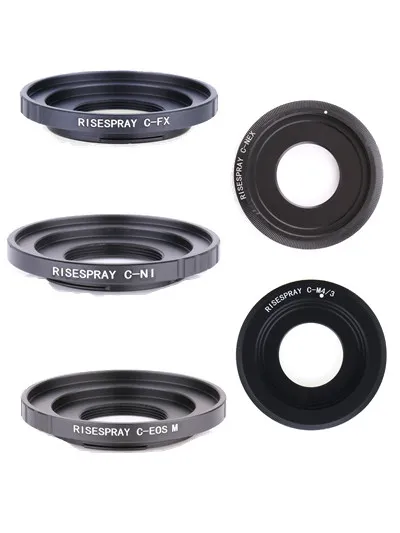 

Adapter Ring C Mount Movie Lens for EOS M FX NEX M4/3 N1 MFT Mount C-EOS M C-NEX C-FX C-M4/3 C-N1 CCTV Lens mount adapter ring