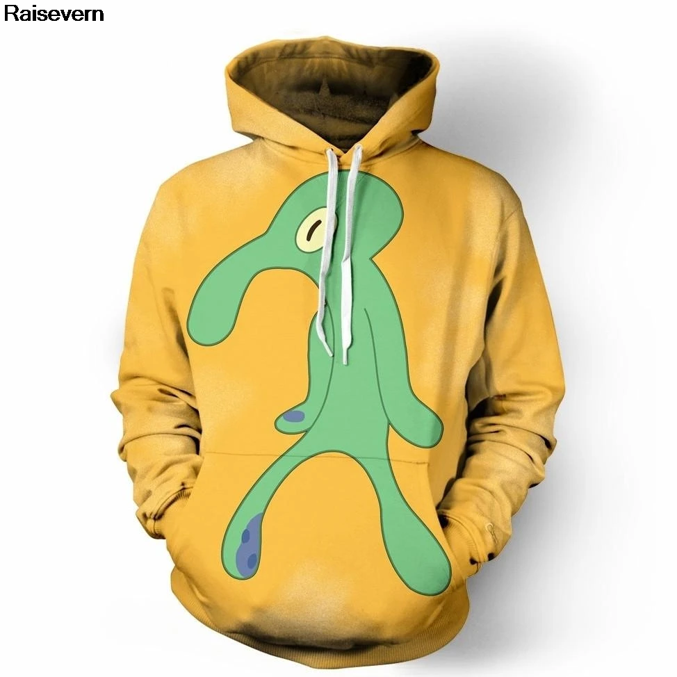 Толстовка с капюшоном Bold Brash Squidward Мужская и Женская толстовка длинным рукавом на