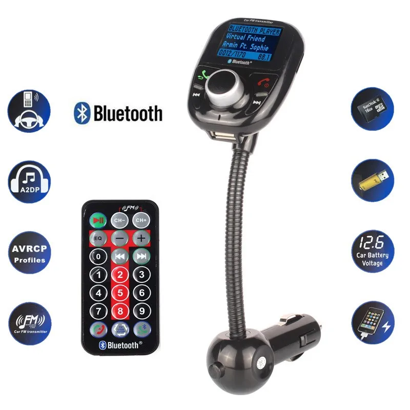 Новый SIYAA Bluetooth Handsfree fm передатчик Car Kit MP3 музыкальный плеер Радио адаптер с