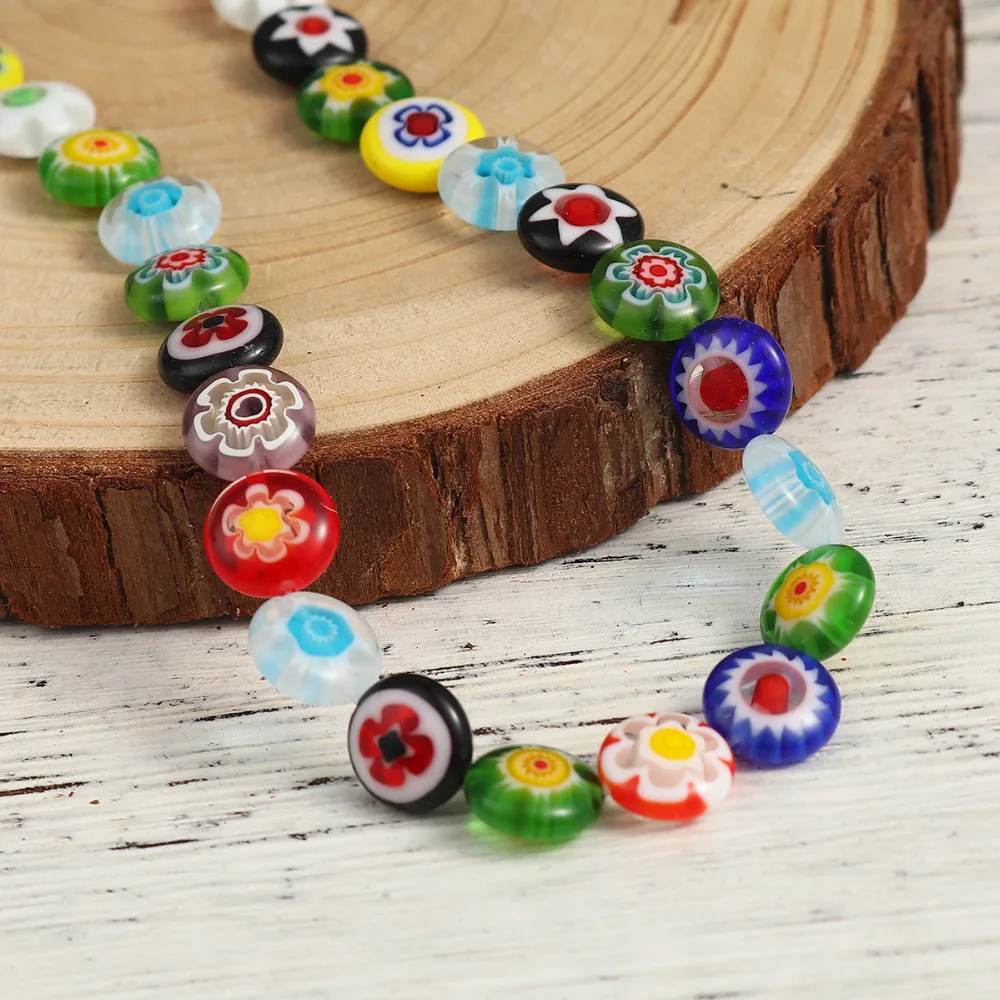 8 сезонов стеклянные бусины лэмпворк круглые многоцветные случайный DIY ювелирные