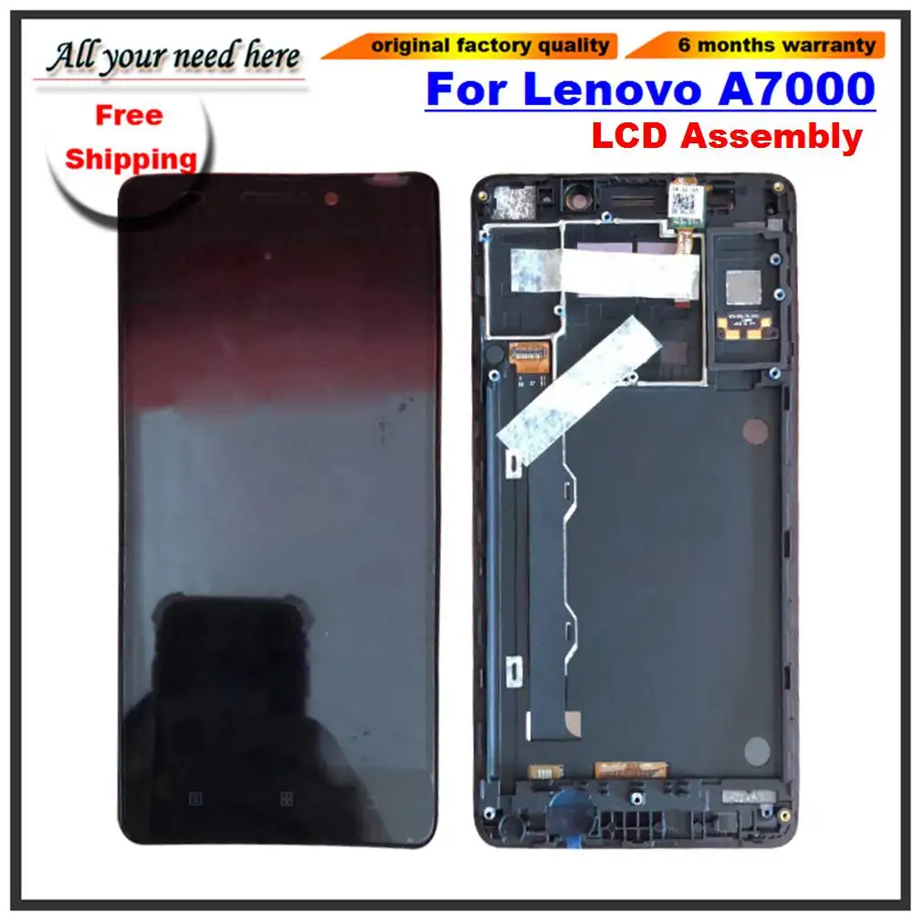 5 &quotОригинальный ЖК дисплей для Lenovo A7000 сенсорный экран с рамкой дигитайзер