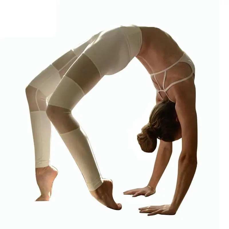 Yoga Брюки Женщина Лайкра Mid Талии Высокой Упругой Лоскутная Спорт Фитнес Леггинсы