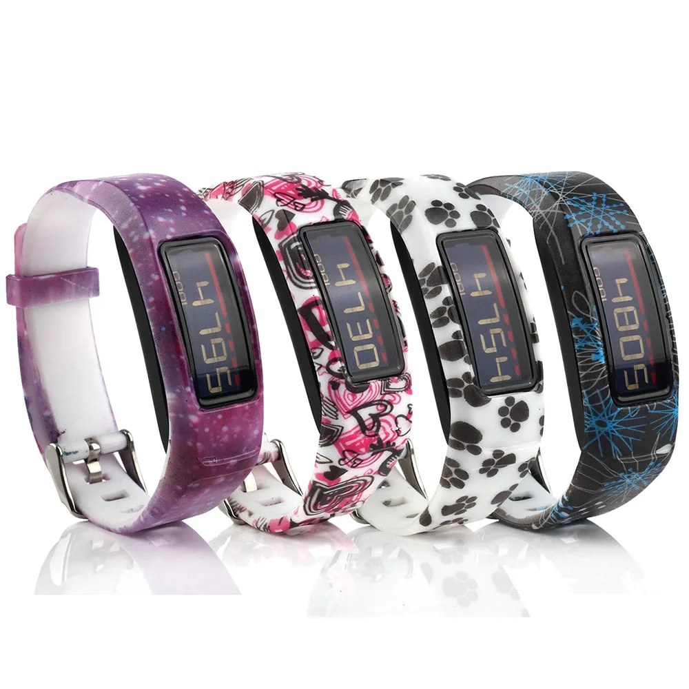 4 PACK-C 4 шт. в упаковке для Garmin Vivofit, 2 ремешка, Цветной силиконовый сменный ремешок, Смарт-часы, браслет на запястье для Garmin Vivofit 2 - Цвет: 4 PACK-C