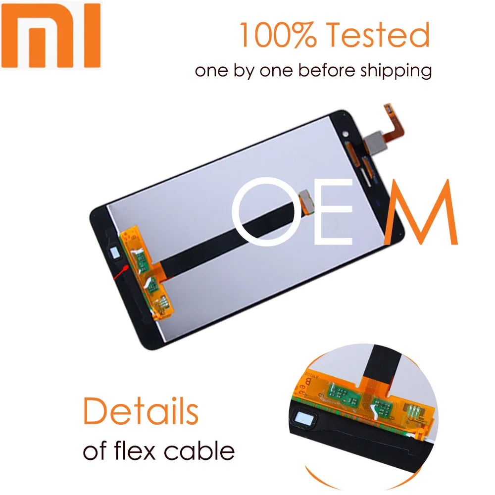 5 0 &quotAAA Качество LCD для XIAOMI Mi 4 сенсорный экран с рамкой Mi4 ЖК дисплей дигитайзер