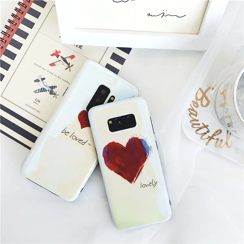 Роскошный DIY Алмазное сердце Blu-Ray чехол для телефона для samsung galaxy S10 Plus s8 s9 note8 note9 s9plus чехол s8plus чехол