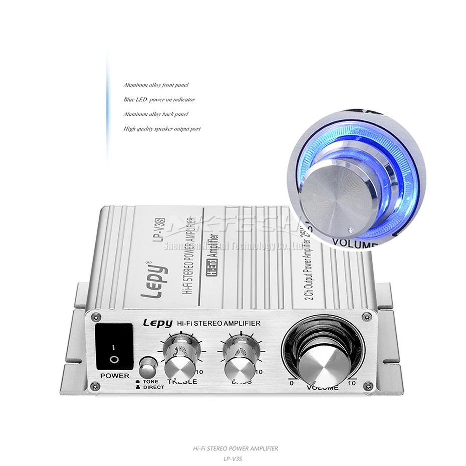LP-V3S Lepy цифровой плеер автомобиля мощность Hi-Fi стереоусилитель динамиков 3,5 мм аудио вход MP3 мотоцикл супер басовый усилитель 2x25 Вт RMS