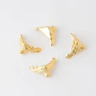 Бесплатная доставка, Подарочная коробка для ювелирных изделий, золотая, декоративная защита для ног 26x19 мм, F1140, 10 шт., деревянный ящик