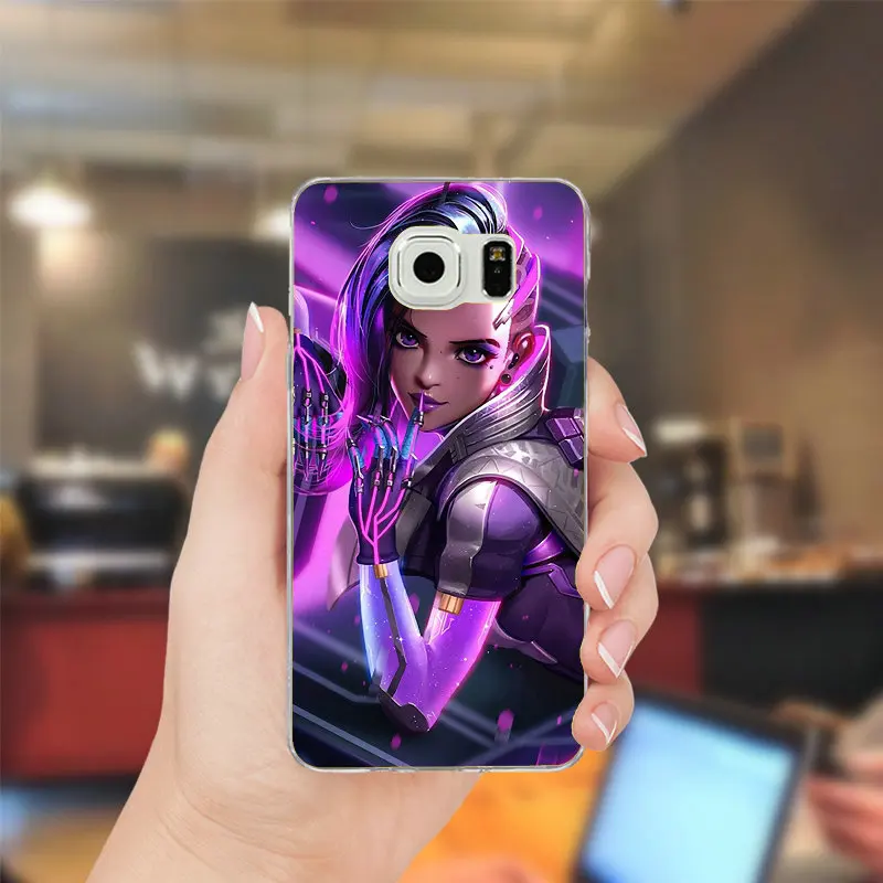 Overwatchs герой OW Pharah Чехлы ТПУ телефон для samsung Galaxy Note 2 3 4 5 8 S2 S3 S4 S5 мини S6 S7 S8 S9 Edge Plus |