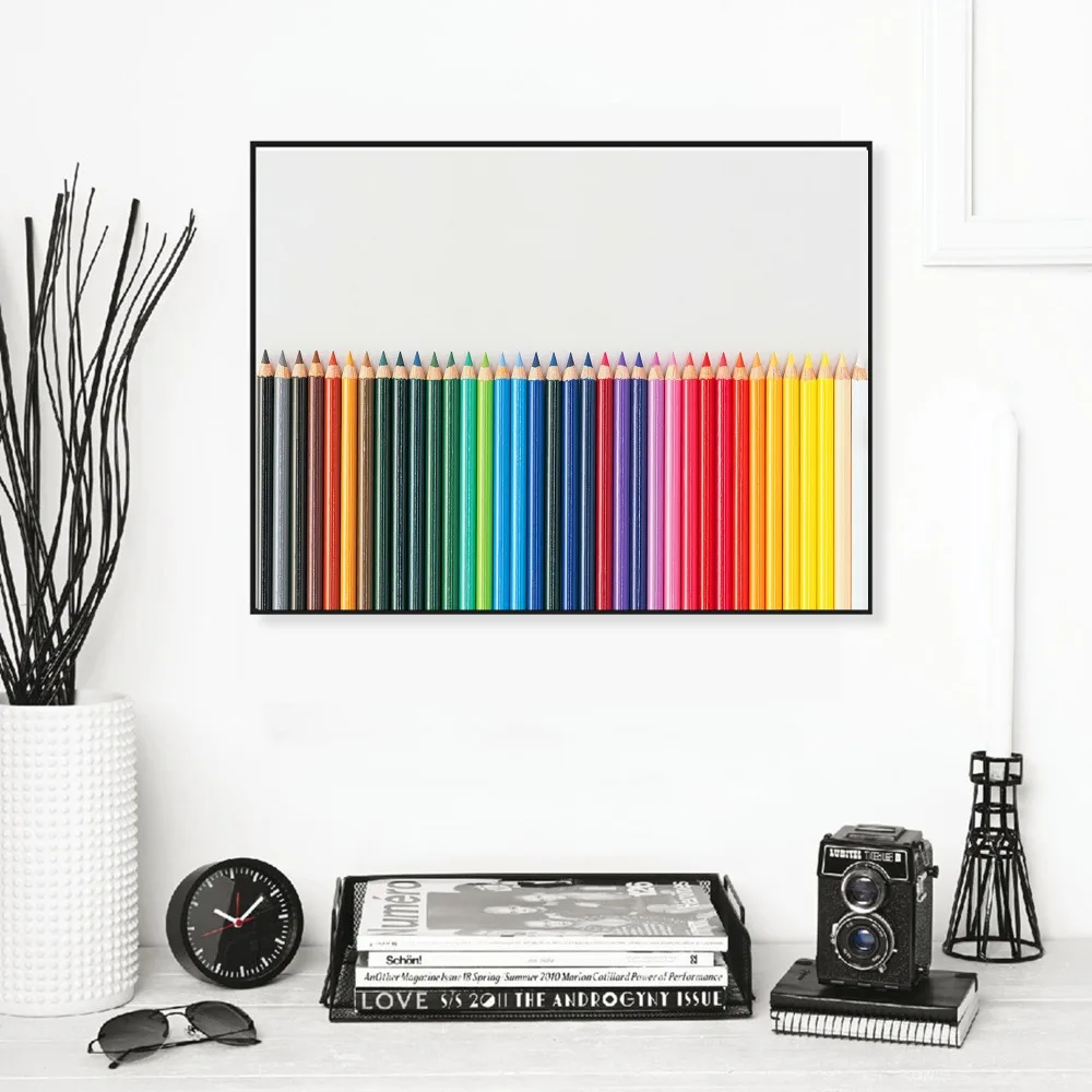 

Colorful Pencils Vintage Posters and Prints Home Decoration Canvas Art Painting Modern Wall Pictures No Frame