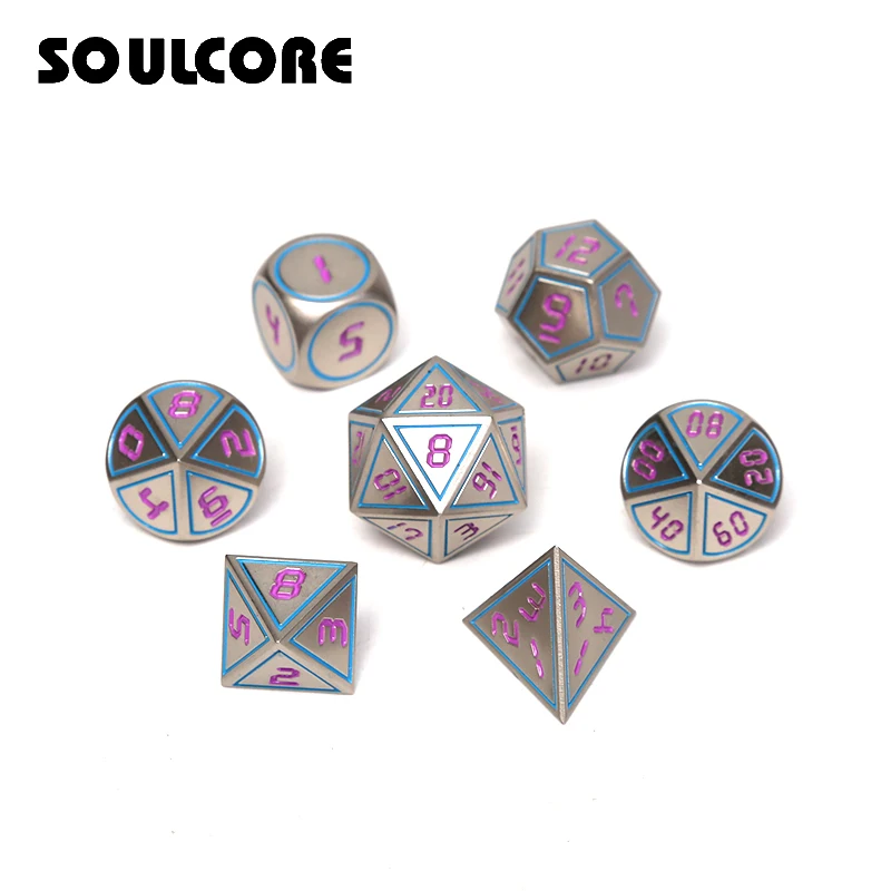 D & d rpg Металлический Набор кубиков dnd многогранных одноцветное Подземелья и