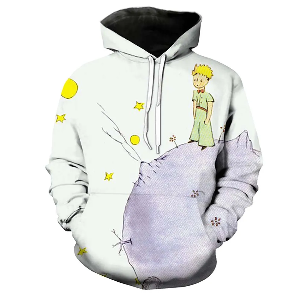 2019 New hot Anime 3D print hoodie white men/women Simple casual streetwear sweatshirt spring and autumn Pullover fashion tops | Мужская