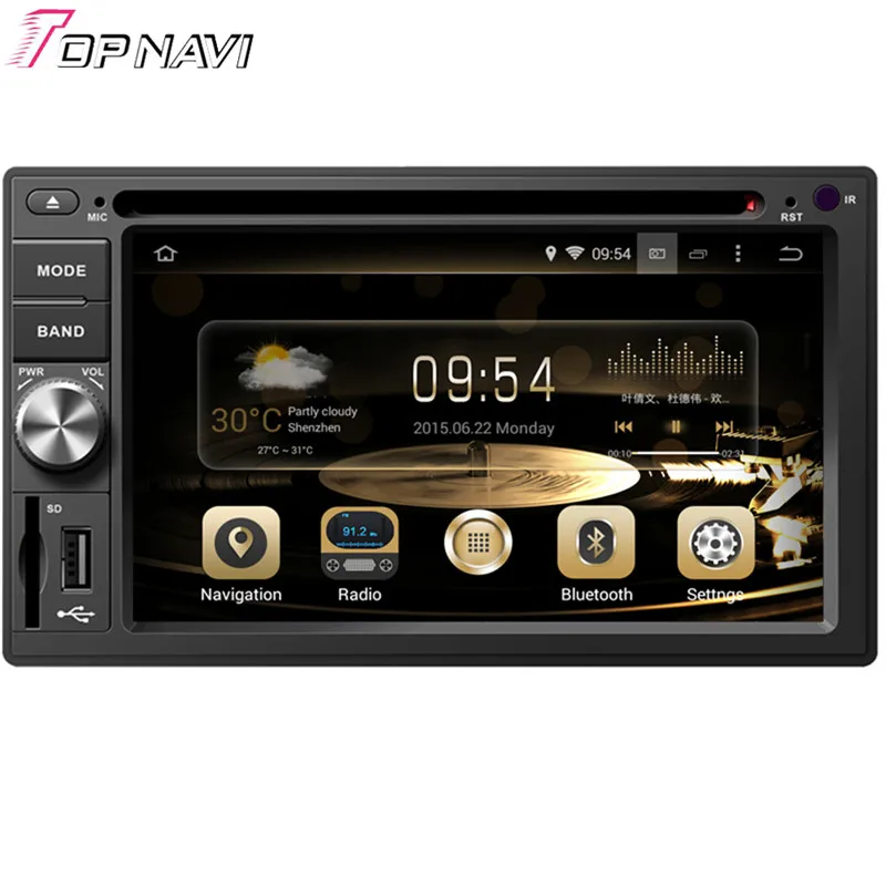 

Topnavi 6,2 ''Восьмиядерный 4 Гб ОЗУ Android 6,0 Автомобильный видеоплеер Авто аудио DVD ПК для 2 din универсальная gps-навигация, радио, стерео