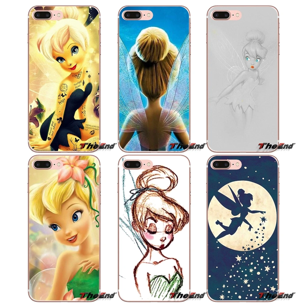 Мягкий чехол Tinkerbell для Apple iPhone X 4 4S 5 5S SE 5C 6 6S 7 8 Plus 6Plus 7plus 8plus Fundas Coque|Чехлы-накладки| |
